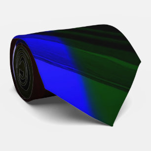 Cravate Bleu Vert Rouge Jaune Art Abstrait
