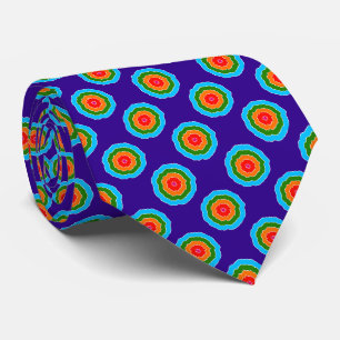 Cravate Bleu Violet Orange Rouge Vert Anneaux