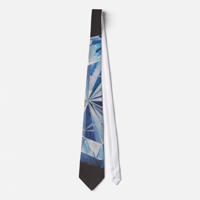 Cravate bleue de diamant (Devant)