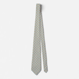 Cravate bleue jaune et Brown pour homme