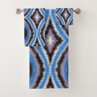 cravate bleue moderne et teinture motif de serviet