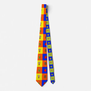 Cravate bloc de couleurs kwanzaa