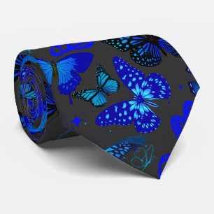 Cravate Blue Butteries Motif 2506. G gris D