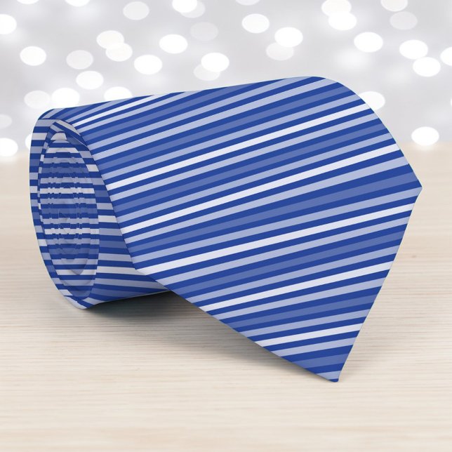 Cravate Blue Color Stripes Necktie (Créateur téléchargé)