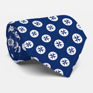 Cravate BLUE CORSAIR STYLE octagon cross