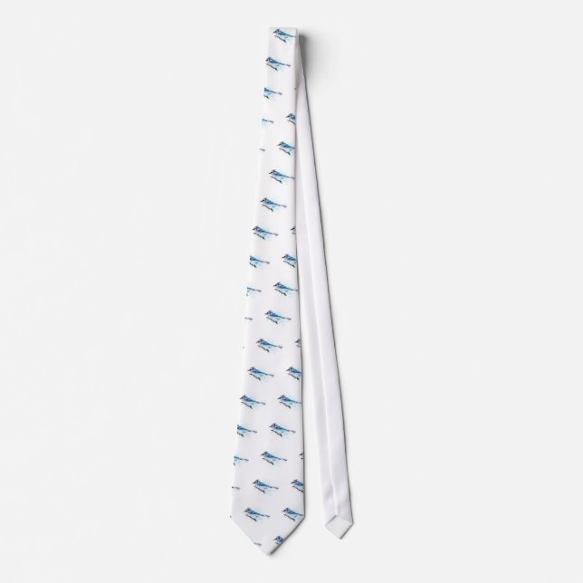 Cravate Blue Jay Bird - Geai Bleu (Devant)
