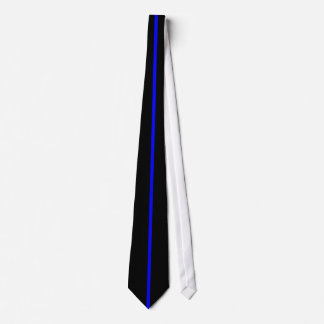 Cravate Blue Line mince attachent