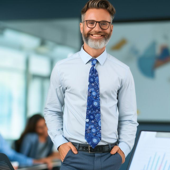 Cravate Blue Shibori (Créateur téléchargé)