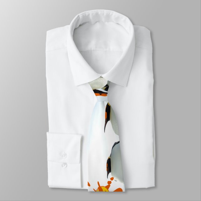 Cravate Blues Brothers En Orange - Customisé (Attaché)