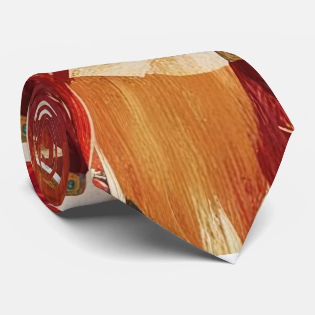 Cravate Boho Eclectique Feather (Roulé)