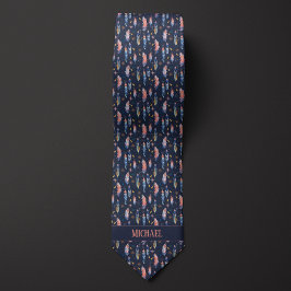 Cravate Boho Feathon sur Midnight Blue