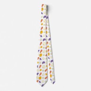 Cravate Bois de carottes motifs et citrons