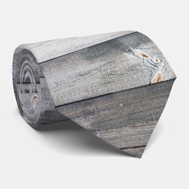 Cravate Bois Rustique Shiplap Planches en bois Motif rayé (Roulé)