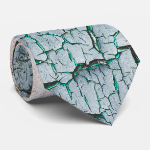 Cravate Bois vieux bleu clair vert peinture qui s'écaille