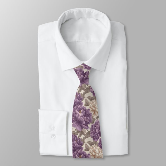 Cravate Bold Birthday Gifts For Husband Peonies (Attaché)