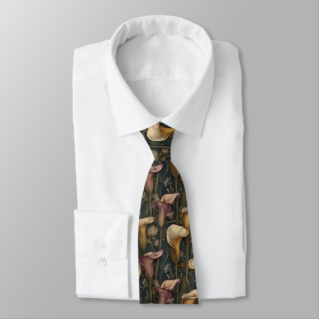 Cravate Bold Fathers Day Calla Lilies Floral (Attaché)