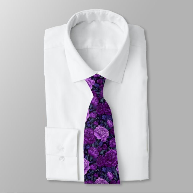Cravate Bold Gift  For Boyfriend Carnation Floral (Attaché)