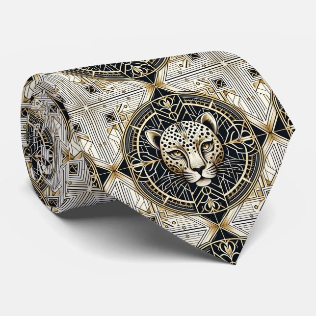 Cravate Bold Leopard Tie | Perfect for a Night on the Town (Roulé)