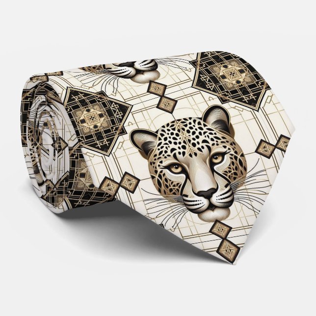 Cravate Bold Leopard Tie | Perfect for a Night on the Town (Roulé)
