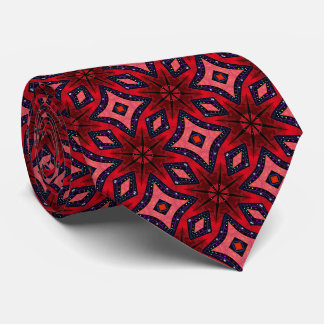 Cravate Bold Red Abstract Poinsettia Neck Tie