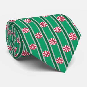 Cravate Bonbon de menthe de Noël amusant et fantaisiste