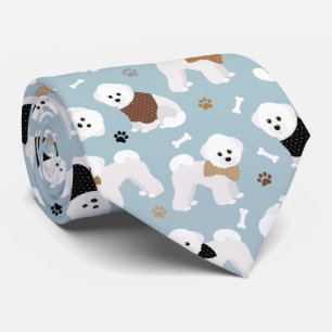 Cravate Bones et pattes Bichon Frise