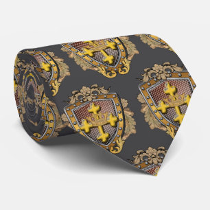 Cravate Bouclier de blason de la famille Valor