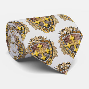 Cravate Bouclier de blason de la famille Valor