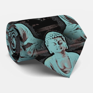 Cravate Bouddha bleu - grand