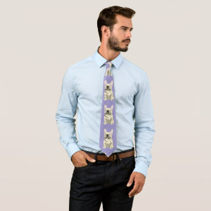 Cravate Bouledogue français crème, 