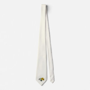 Cravate Bouquet de marguerites jaunes et blanches