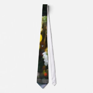 Cravate Bouquet de roses et de callas