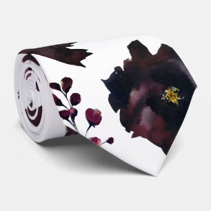 Cravate Bourgogne Bordeaux Et Élégant Mariage Pivoine Blan