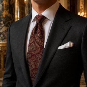 Cravate Bourgogne Royal Paisley Luxe