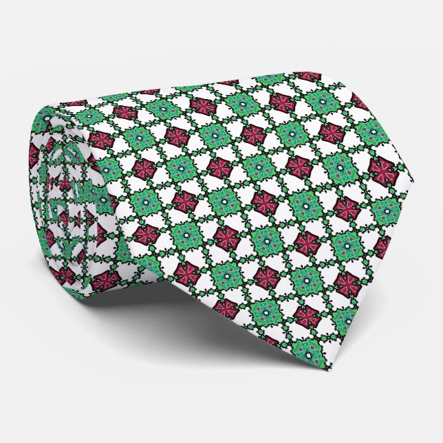 Cravate Boxed Wreaths Christmas Neck Tie (Roulé)