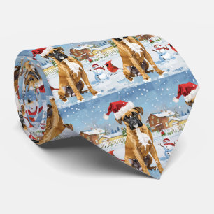 Cravate Boxer Noël Merveilleux Hiver Joie de Noël