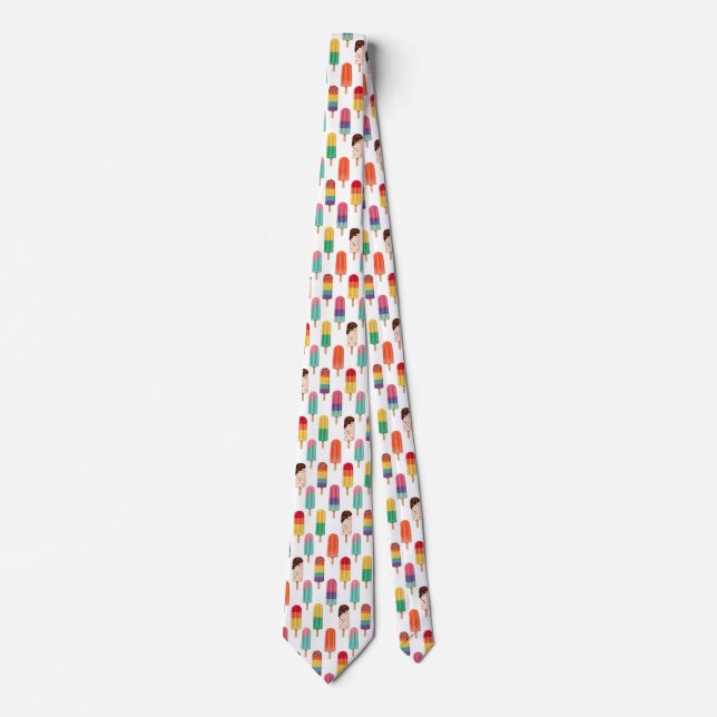 Cravate Bright Summer Popsicle Pattern (Devant)