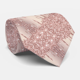 Cravate brillant - Rose de Parties scintillant de