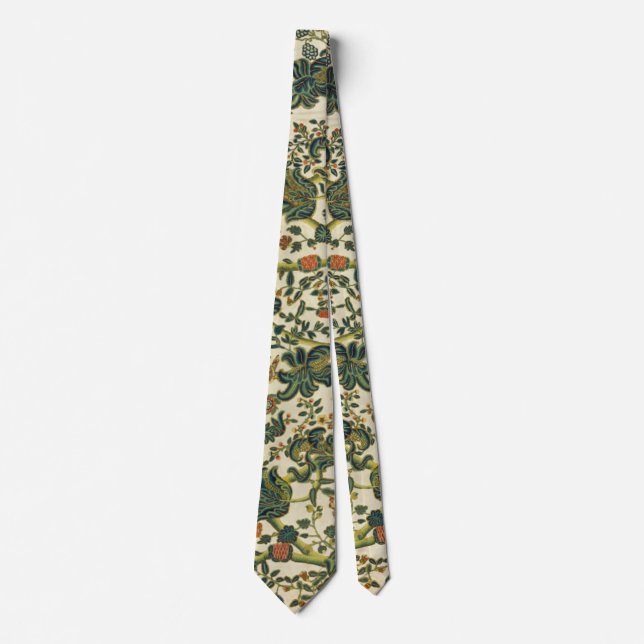 Cravate Broderie florale vintage (Devant)