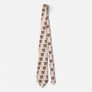 Cravate Bruxelles Griffon Smooth Painting Original Chien A