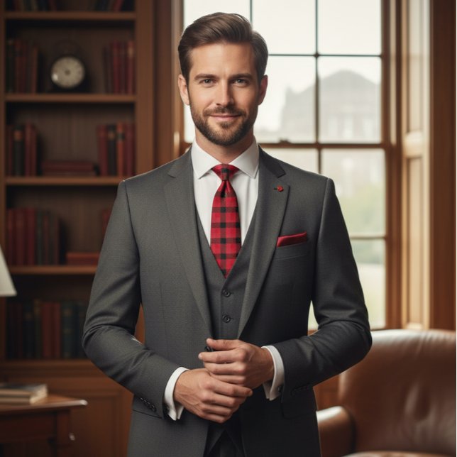 Cravate Buffalo Plaid Motif (Créateur téléchargé)