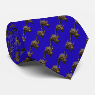 Cravate Bull de facturation de Wall Street - Blue 