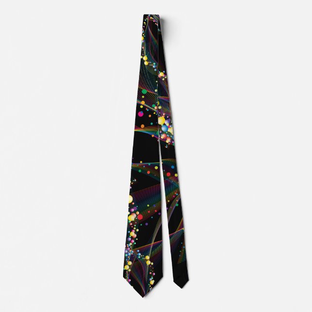 Cravate Bulles torrentielles dans multi-couleurs motif Bla (Devant)