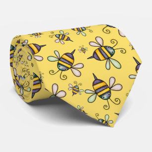 Cravate Bumble Bee Motif