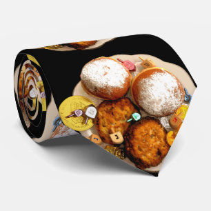 Cravate Butées toriques, Latkes, Dreidels et Gelt de gel