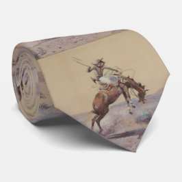 Cravate C M Russell Un Mauvais Pilote De Bronc Occidental