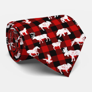 Cravate Cabin Buffalo Plaid Lumberjack Check Pattern