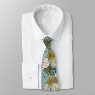 Cravate Cadeau Classique Pour Petit Ami Fleur Tropicale