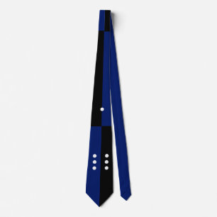 Cravate Cadeau de fête de bachelor avec dés bleu/noir