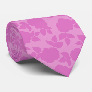 Cravate Cadeau de mariage floral rose pour le marié